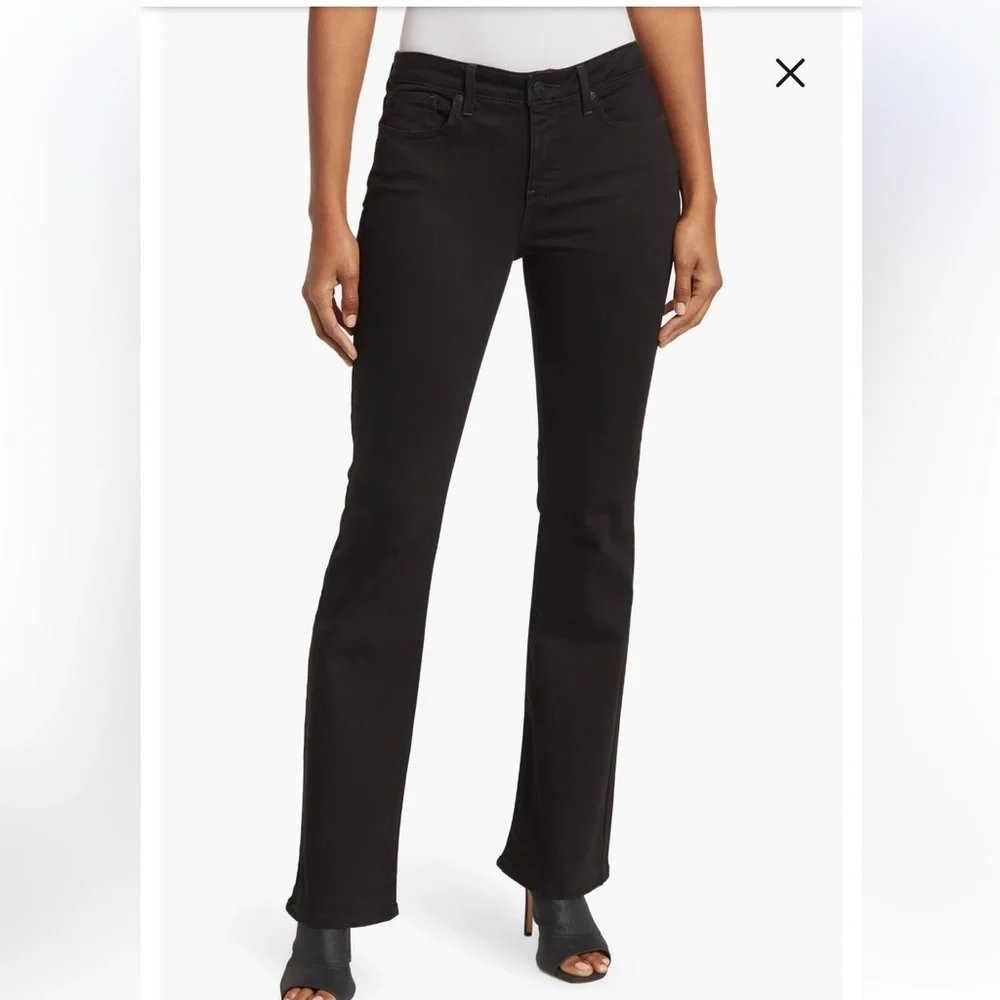 NYDJ “Barbara” Black Bootcut Denim Jeans